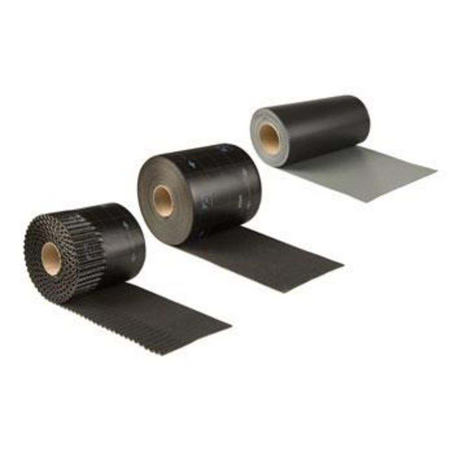 Rol a 6mtr. UBIFLEX ribbel loodvervanger 300mm zwart