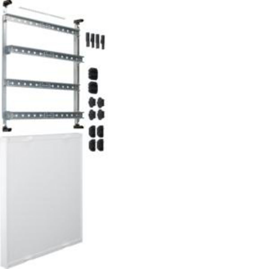 Gesloten DIN-railunit horizontaal leeg 600x500mm