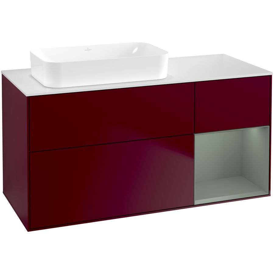 Wastafelonderkast Finion 1200x603x501mm Peony Matt Lacquer F691GMHB