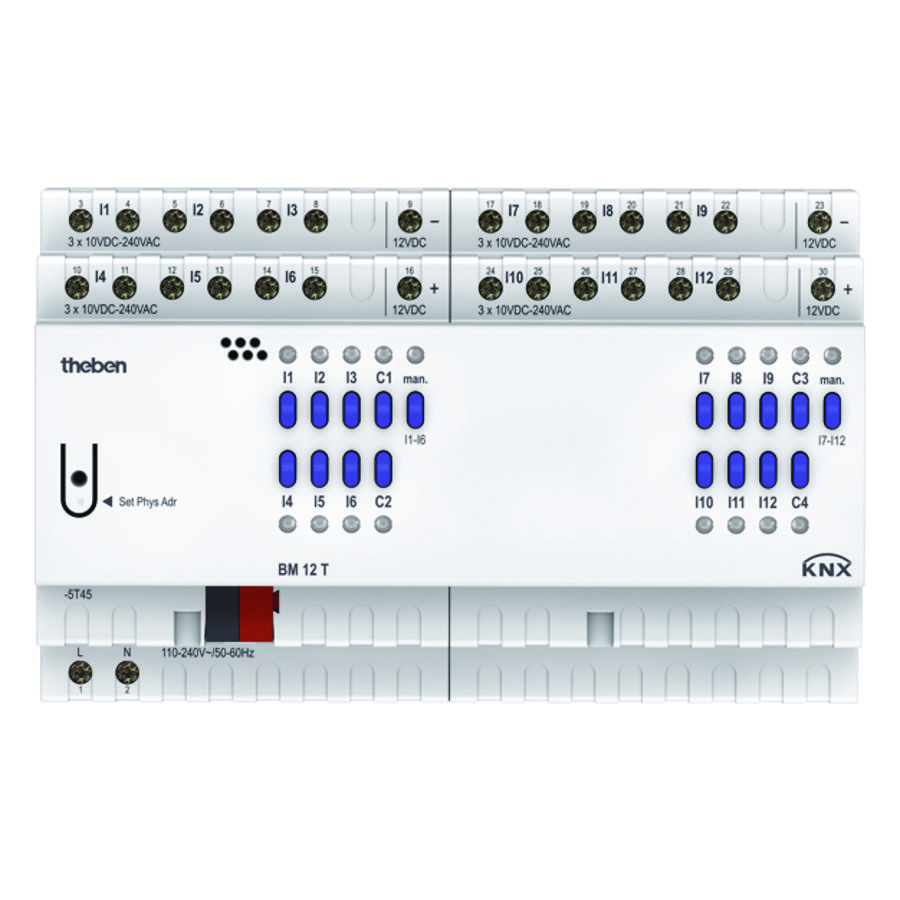 Binaire ingang 12-voudig KNX