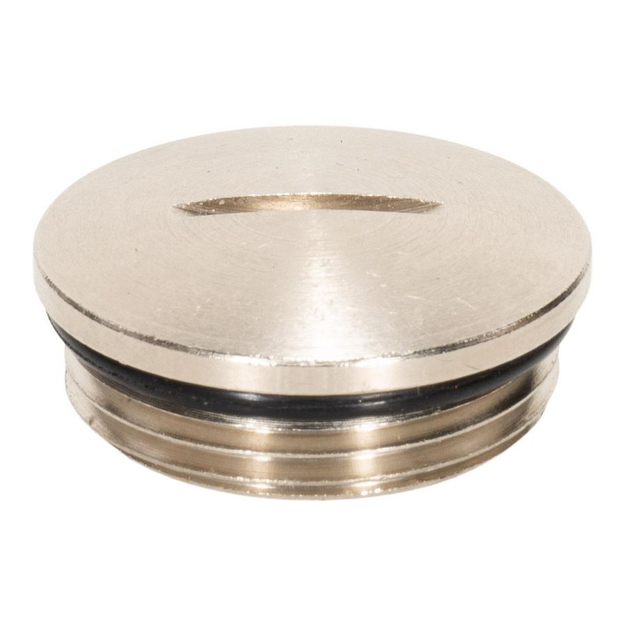 Blindstop M12x1,5 messing vernikkeld