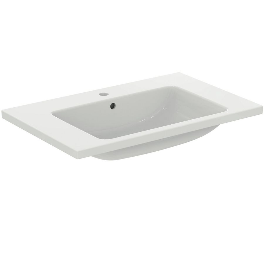 Wastafel I.LIFE-B VANITY dubbele wastafel 81x51cm 1x kraangat + overloop wit