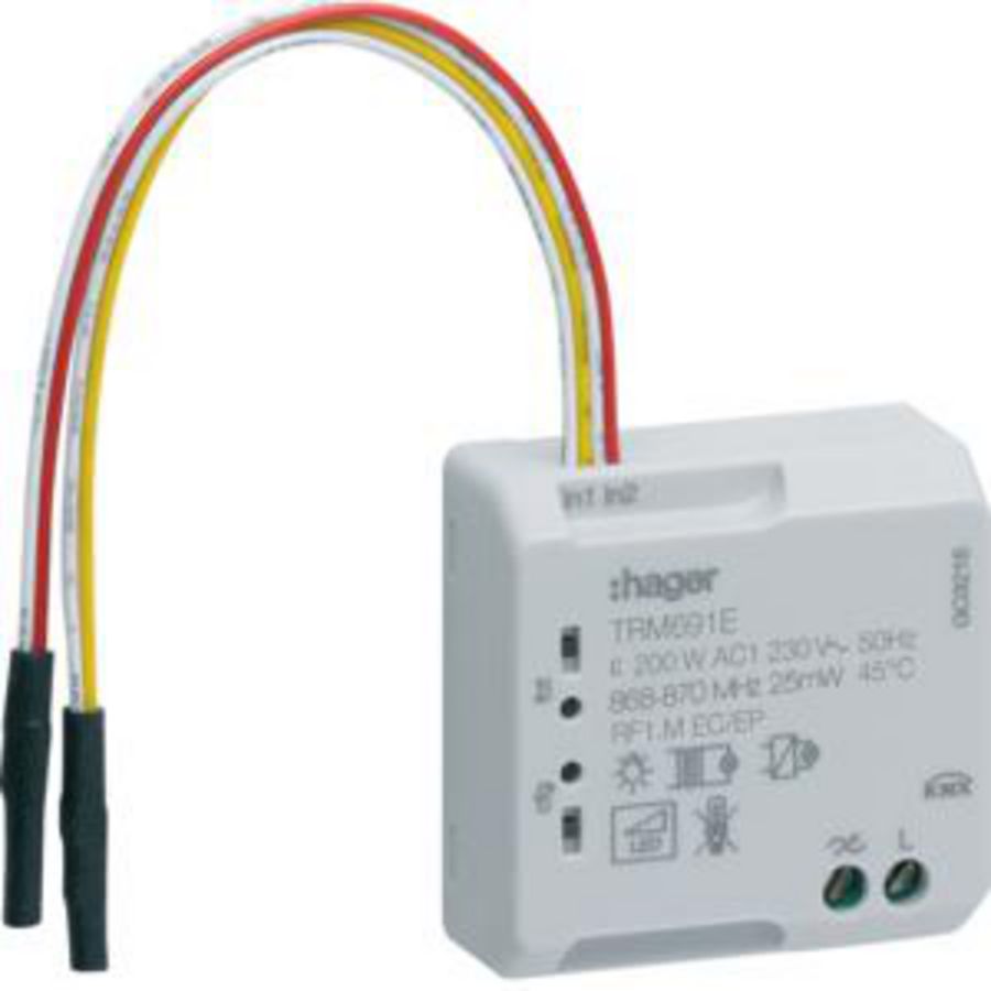 Inbouwmodule KNX-RF 230V 2-draads 2-v in 1-v dimmer 230V