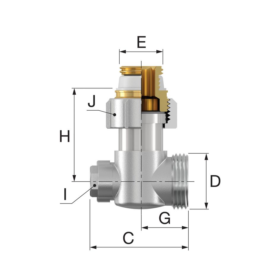 H-onderblok 1-pijps, haaks FF G1/2x3/4 EK Ni Simplex VVE=5