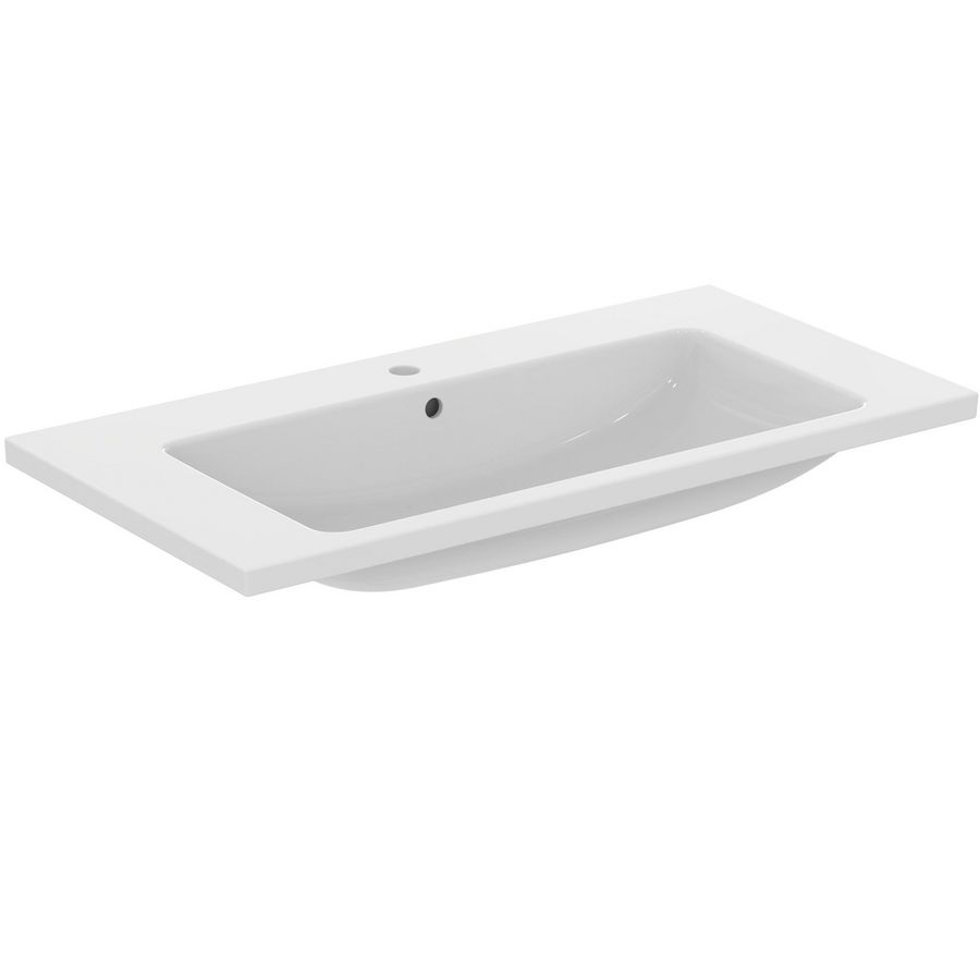 Wastafel I.LIFE-B VANITY dubbele wastafel 101x52cm 1x kraangat + overloop wit