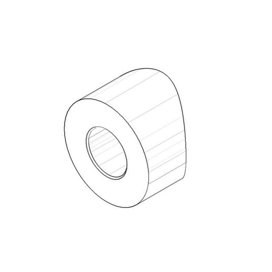 Aansluiting Afstandsstuk 33x23mm Mat Zwart