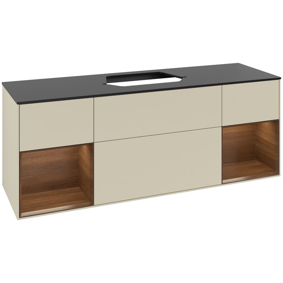 Wastafelonderkast Finion 1600x603x501mm S.Grey Matt Lacquer F452GNHJ