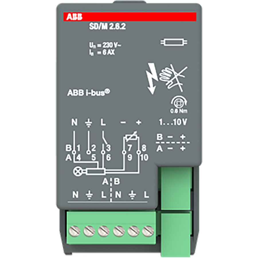 Schakel/dimaktormodule KNX 1-10V 2 x 6A (SD/M2.6.2)
