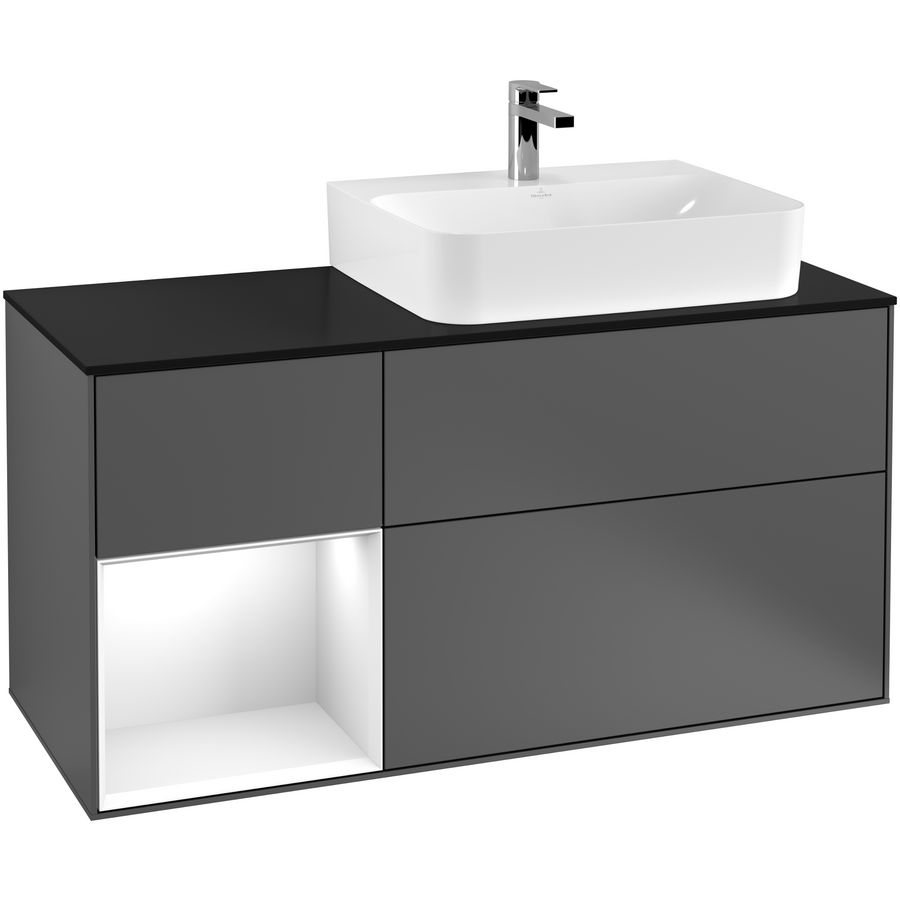 Wastafelonderkast Finion 1200x603x501mm Antr. Matt Lacquer G142GFGK