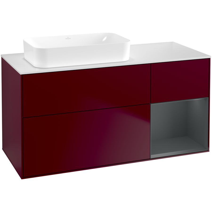 Wastafelonderkast Finion 1200x603x501mm Peony Matt Lacquer F691HGHB