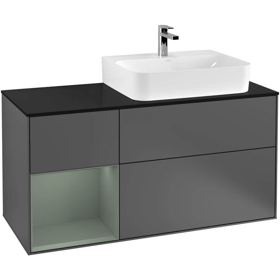 Wastafelonderkast Finion 1200x603x501mm Antr. Matt Lacquer G142GMGK