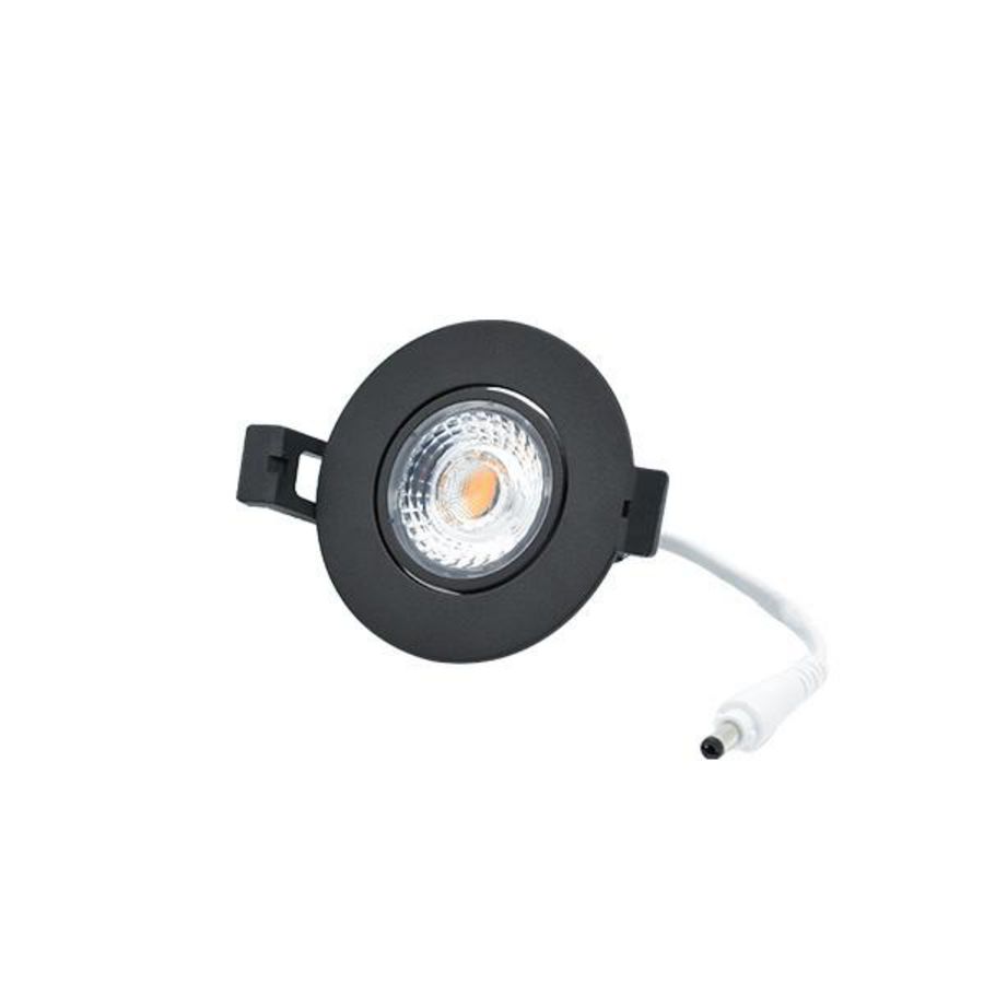 Spot camini 8W Ø82mm 2.700K zwart dimbaar incl. driver