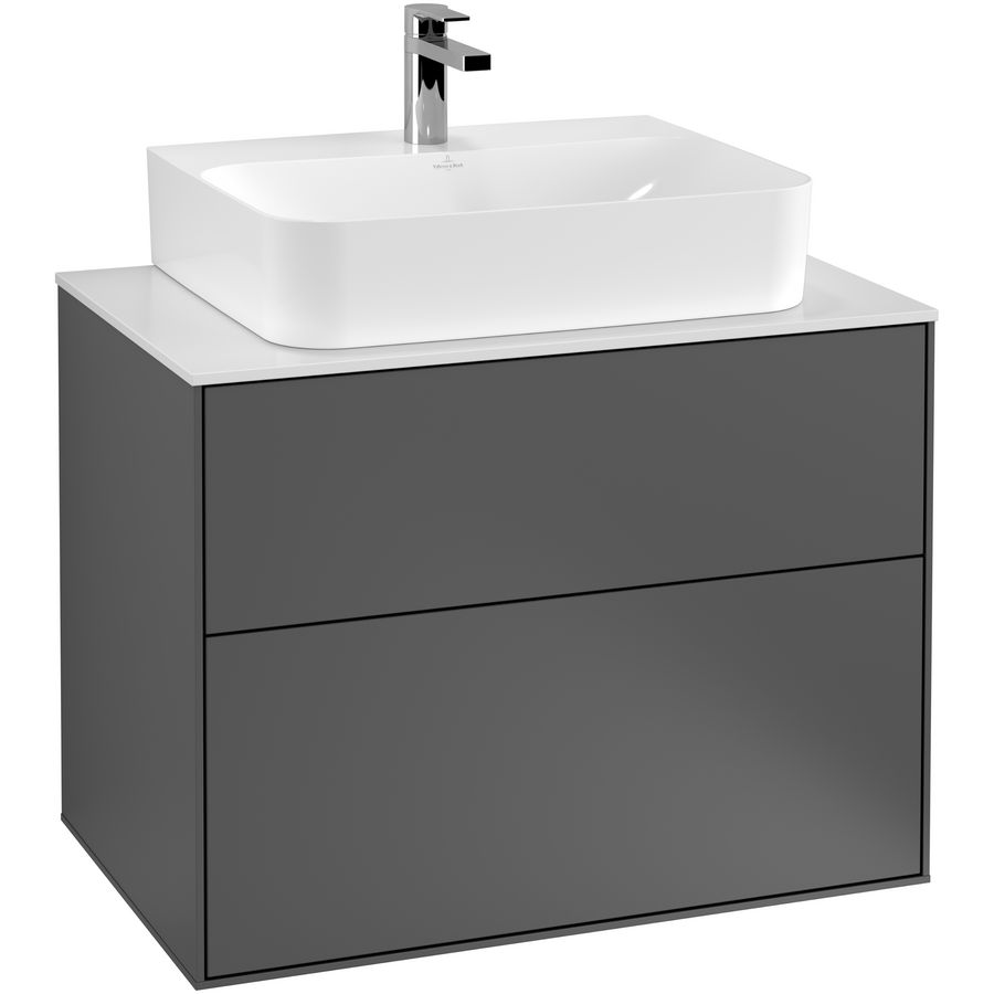Wastafelonderkast Finion 800x603x501mm Antr. Matt Lacquer F09100GK