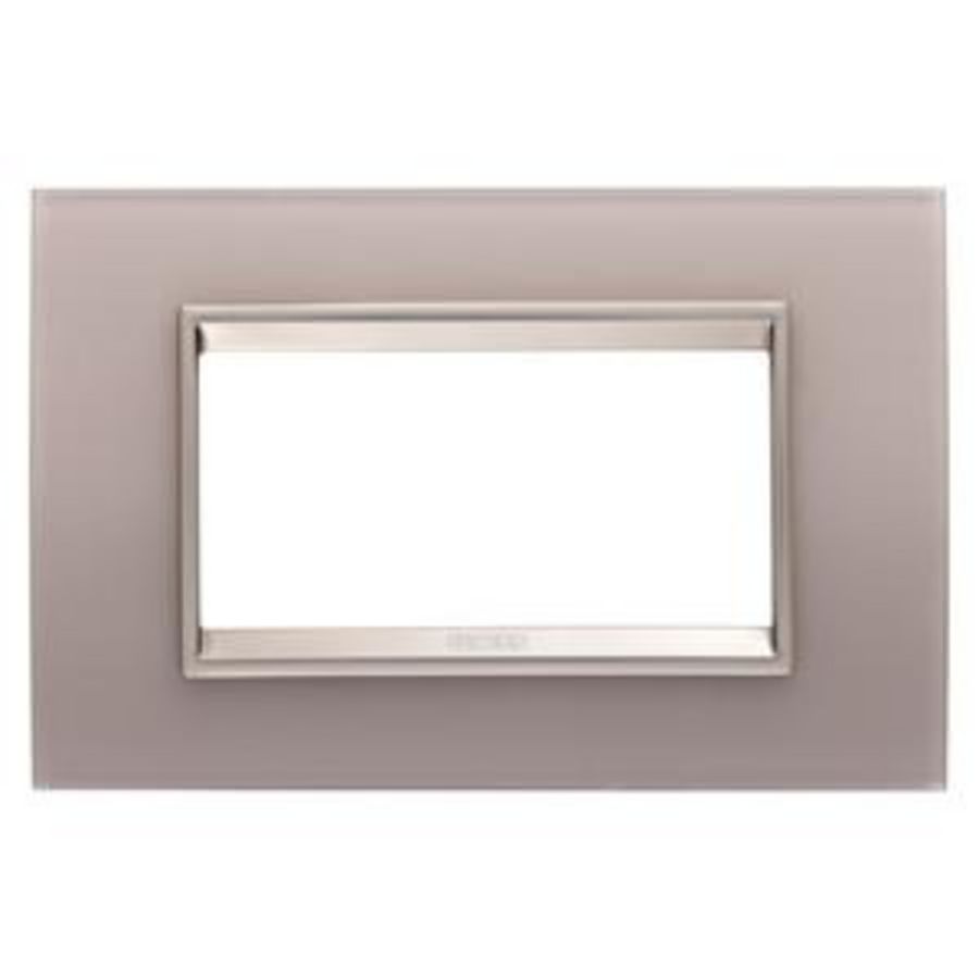 LUX PLAAT-VAN GLAS-4 MODULE-PARELGRIJS-BINNENFRAME M