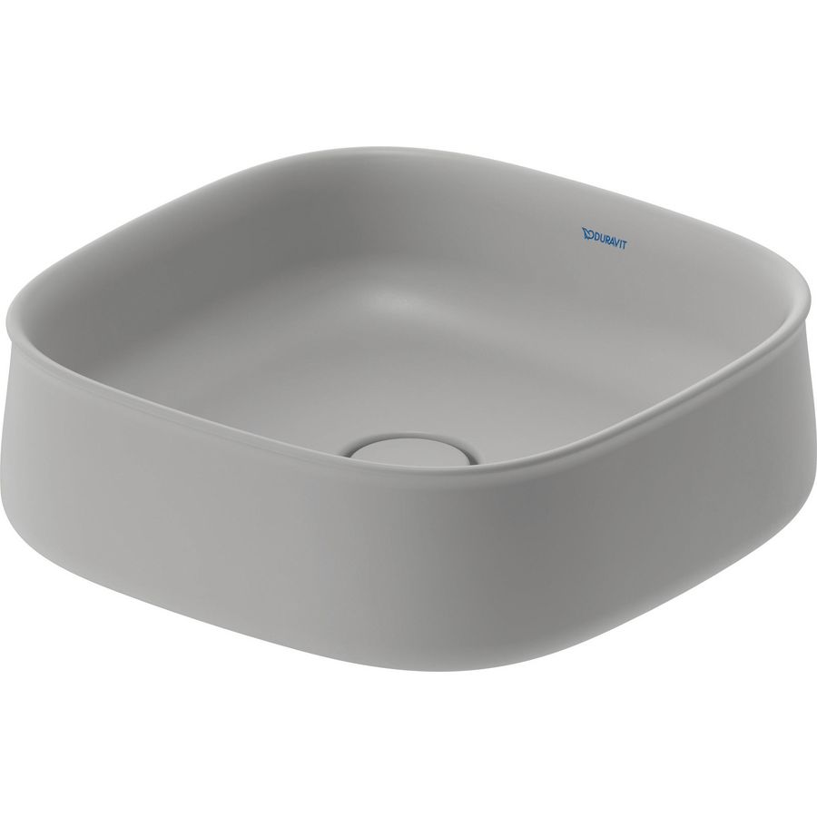Zencha #237342 Opzetwastafel Grijs Zijdemat 420mm geslepen zonder kraangat