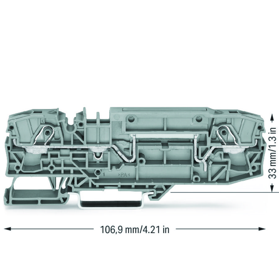 2-draads rijgklem 6mm² met testmogelijkheid 2006-8601 VVE=12