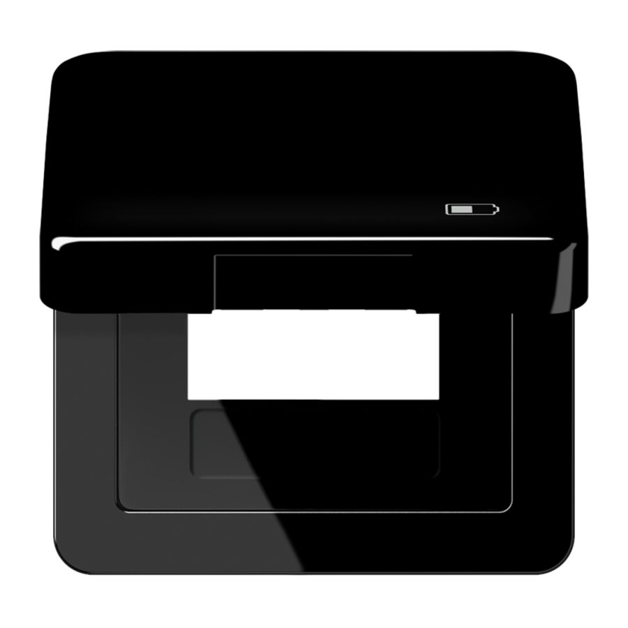 Klapdeksel CD500 zwart m.symbool Lader