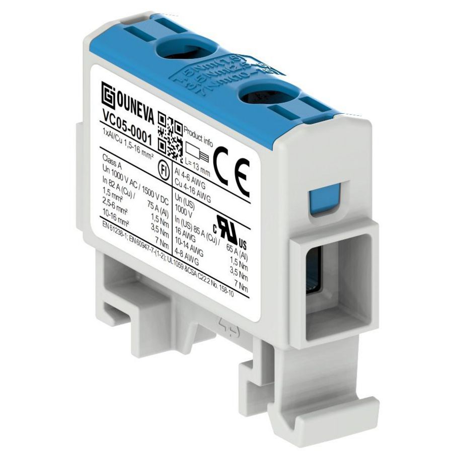 Aansluitklem OTL blauw 15-16mm² 1xAl/Cu