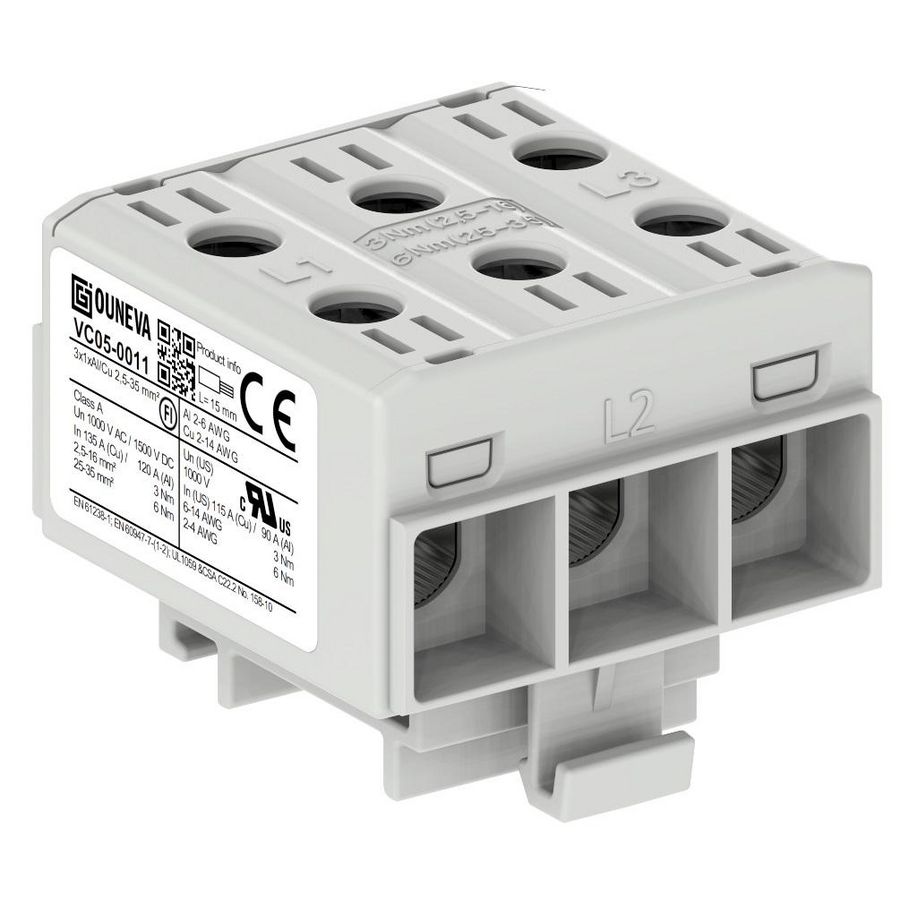 Aansluitklem OTL grijs 25-35mm² 3x1xAl/Cu