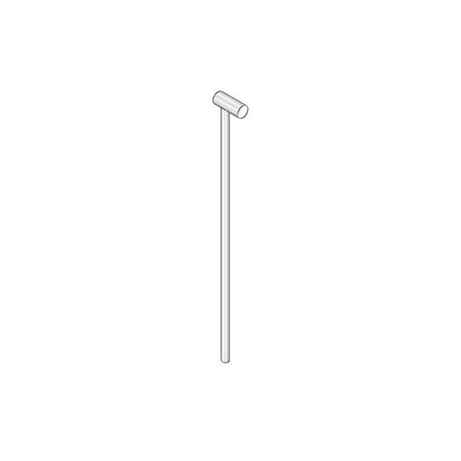 Trekstang afvoer. met knop 17x158x7mm chr