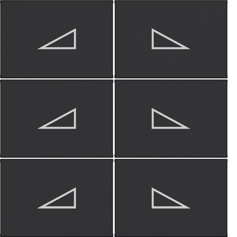 Afdekking KNX taster 6-v dimmen hoog/laag A.x/C.x zwart mat