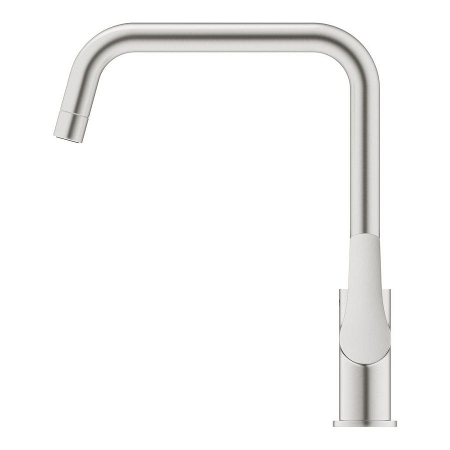 Eurosmart keukenmengkraan hoge uitloop sprong 228mm 1-hendel supersteel (rvs look) (prof)