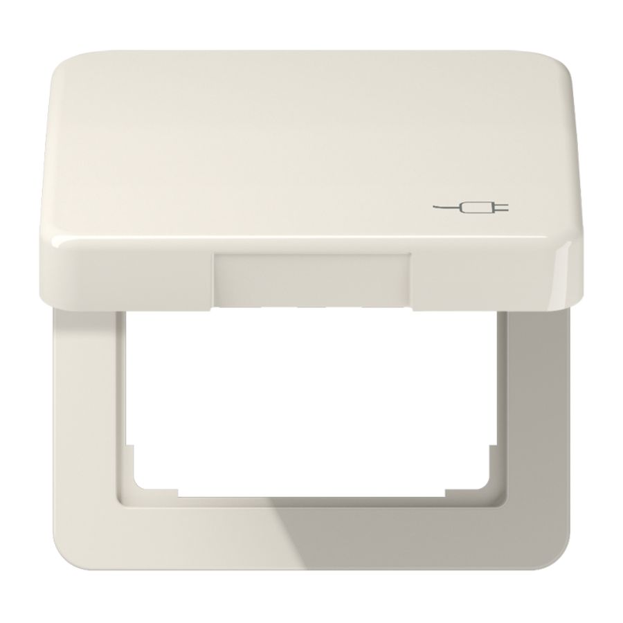 Klapdeksel CD500 wit met symb. Stekker
