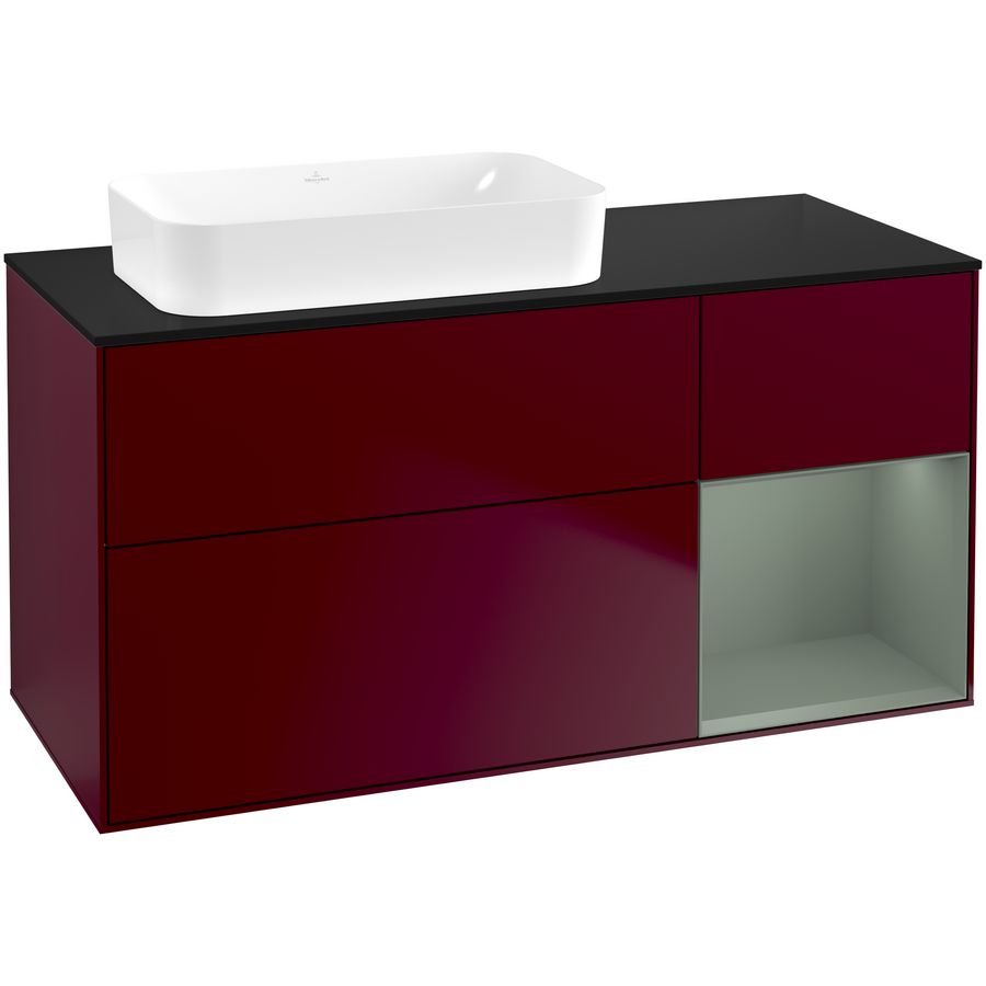 Wastafelonderkast Finion 1200x603x501mm Peony Matt Lacquer F692GMHB