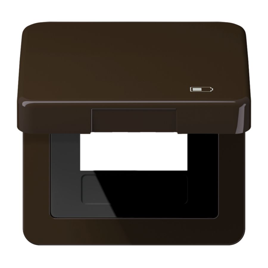 Klapdeksel CD500 bruin m.symbool Lader