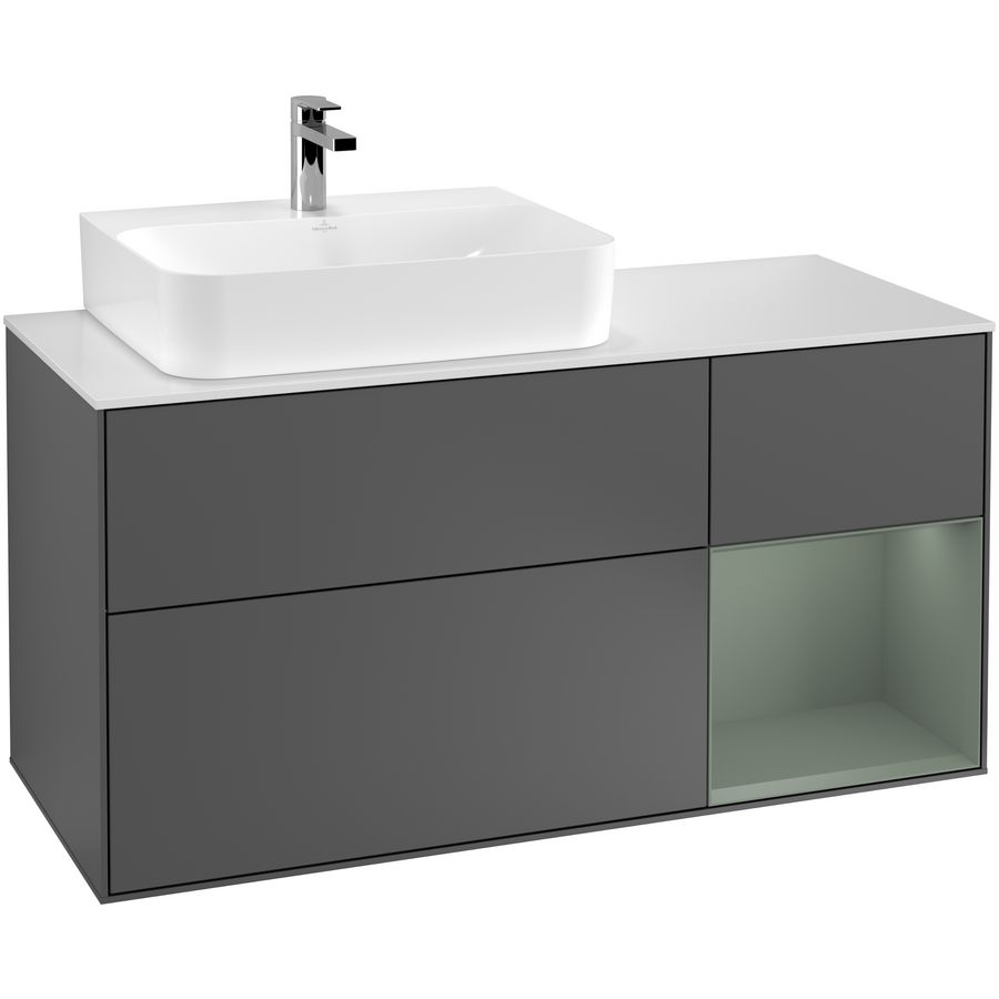 Wastafelonderkast Finion 1200x603x501mm Antr. Matt Lacquer G151GMGK