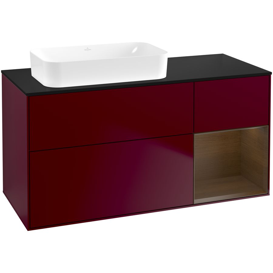 Wastafelonderkast Finion 1200x603x501mm Peony Matt Lacquer F692GNHB
