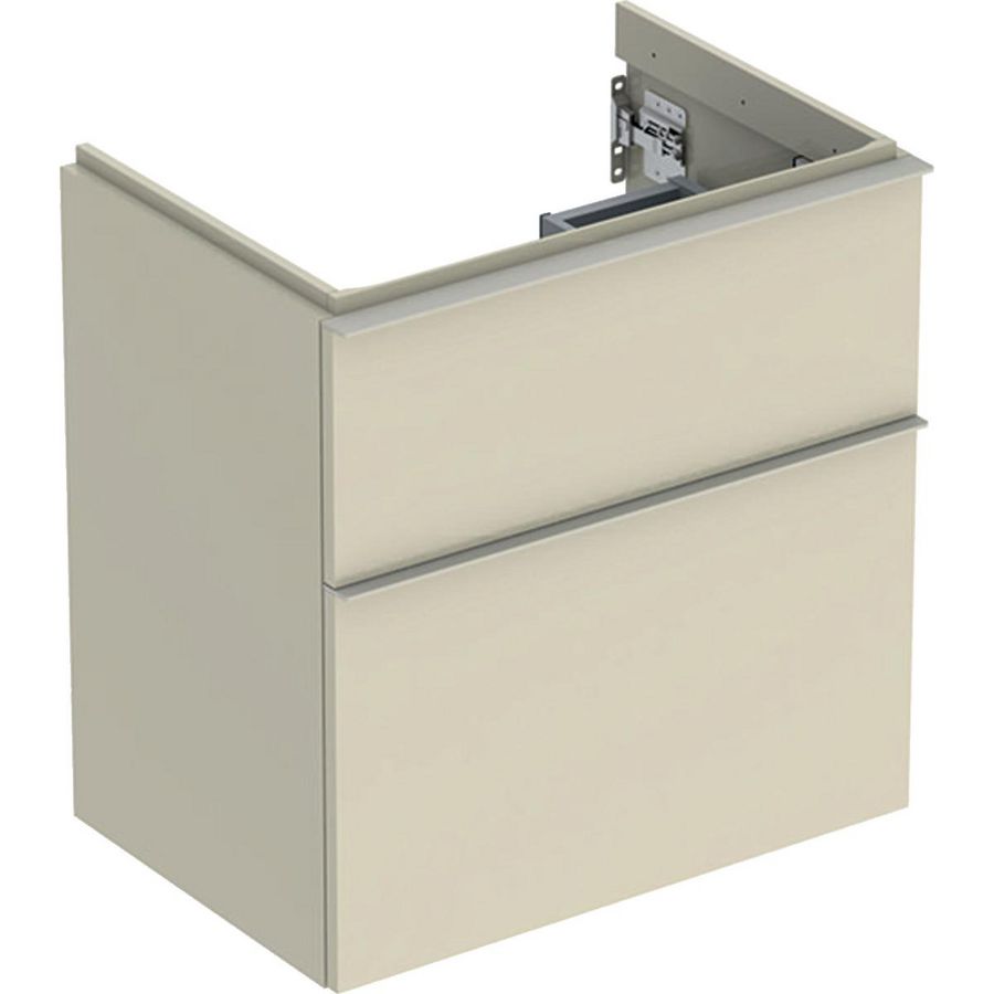 iCon wastafel onderkast compact twee laden 60cm zandgrijs