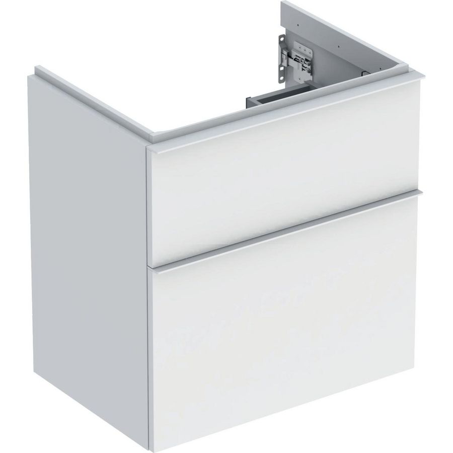iCon wastafel onderkast compact twee laden 60cm wit mat