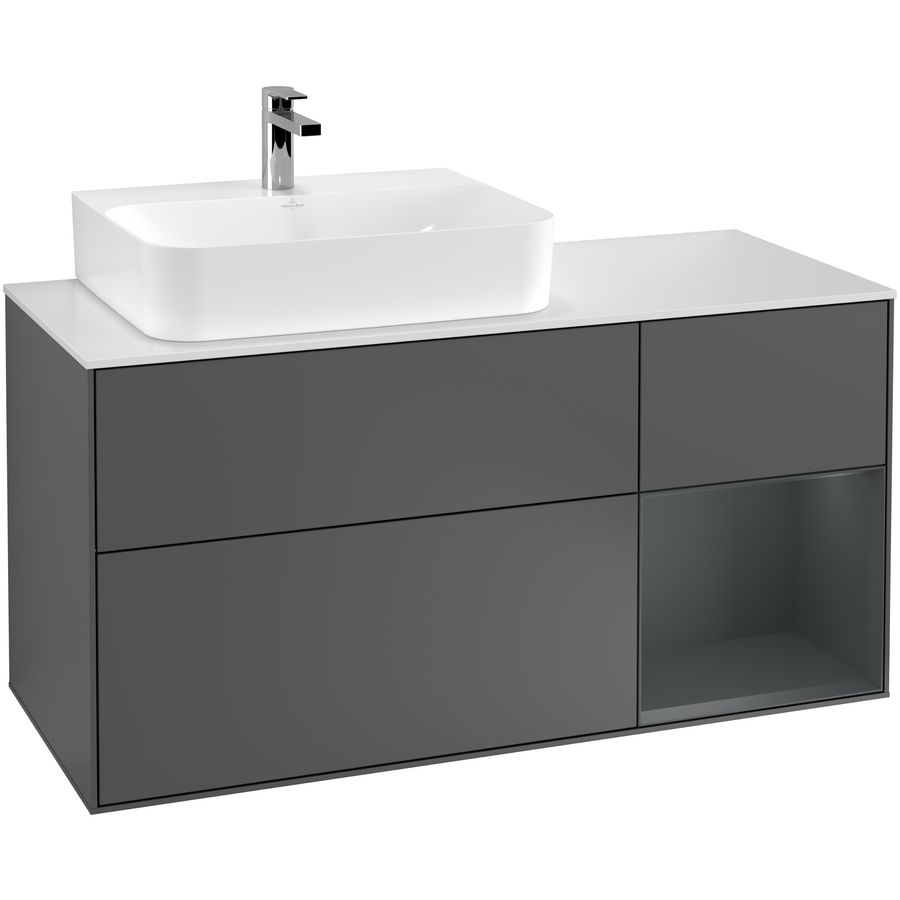 Wastafelonderkast Finion 1200x603x501mm Antr. Matt Lacquer G151HGGK