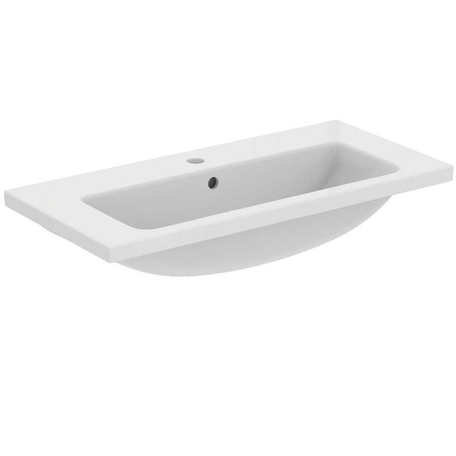 Wastafel I.LIFE-S VANITY 81cm met kraangat + overloop wit