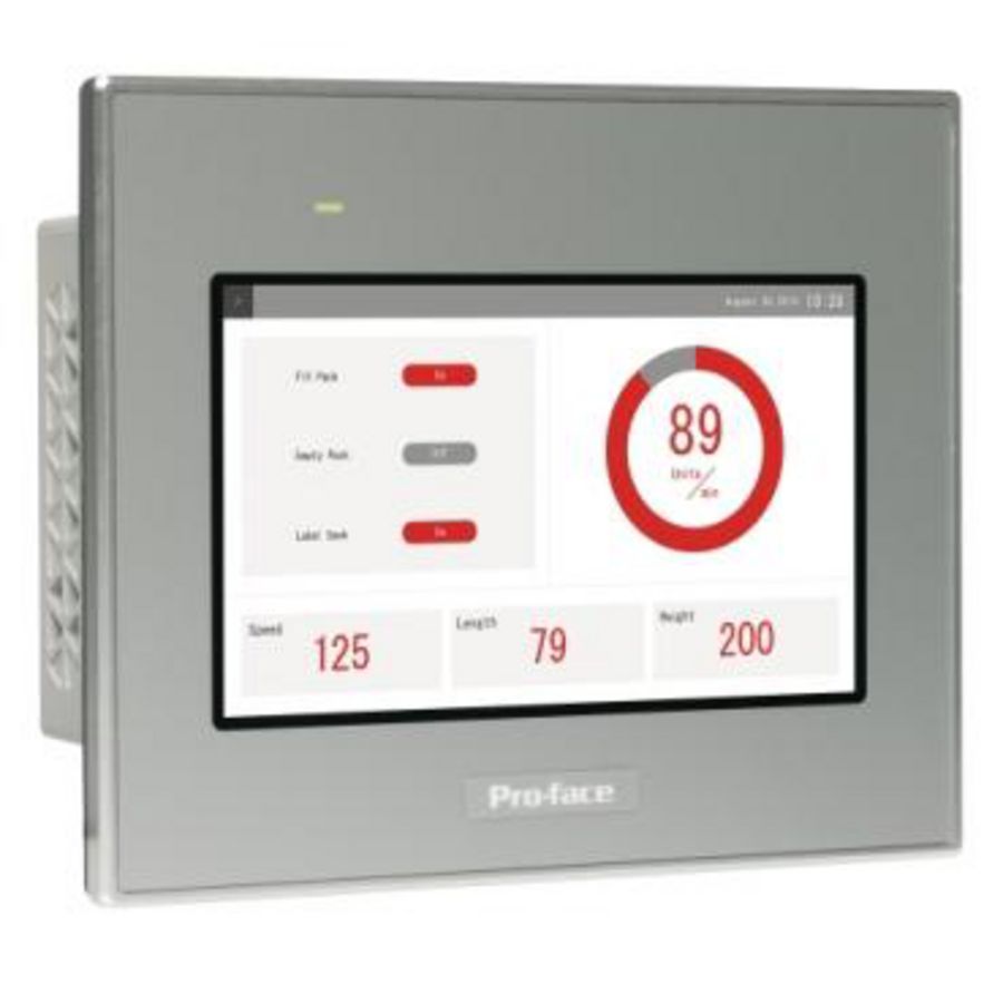 4"W touch panel display 1Ethernet USB host 24VDC