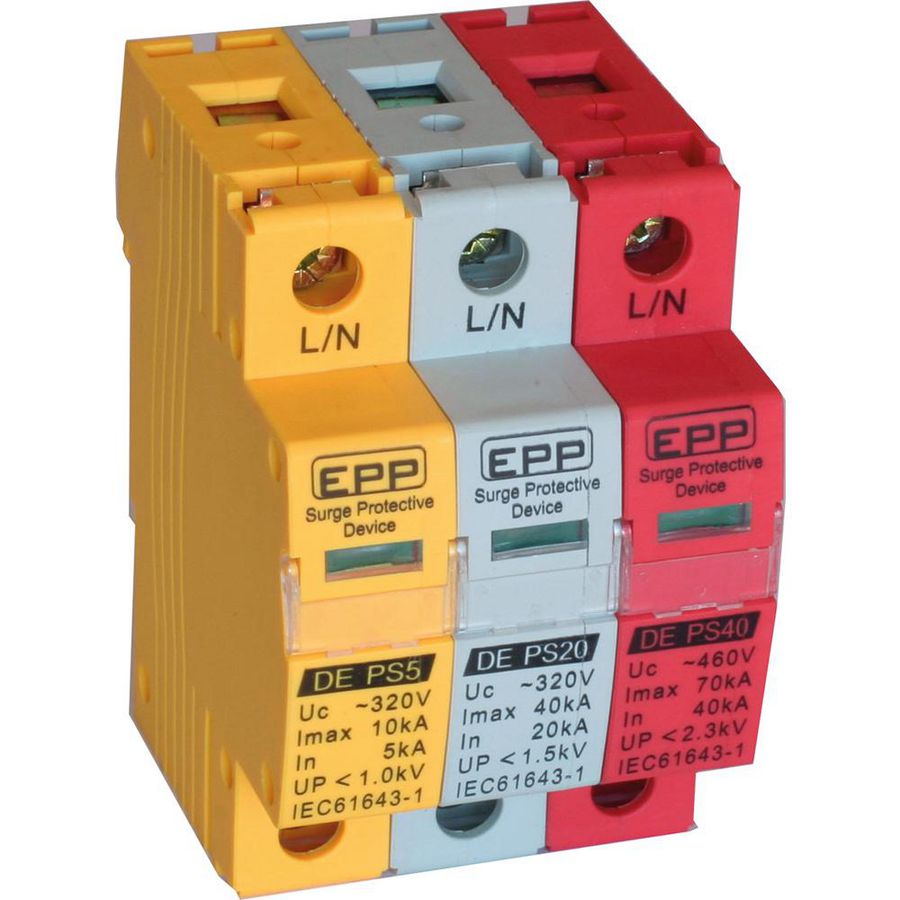 Overspanningsbeveiliging 70kA 2,3kV 1-polig DE PS40
