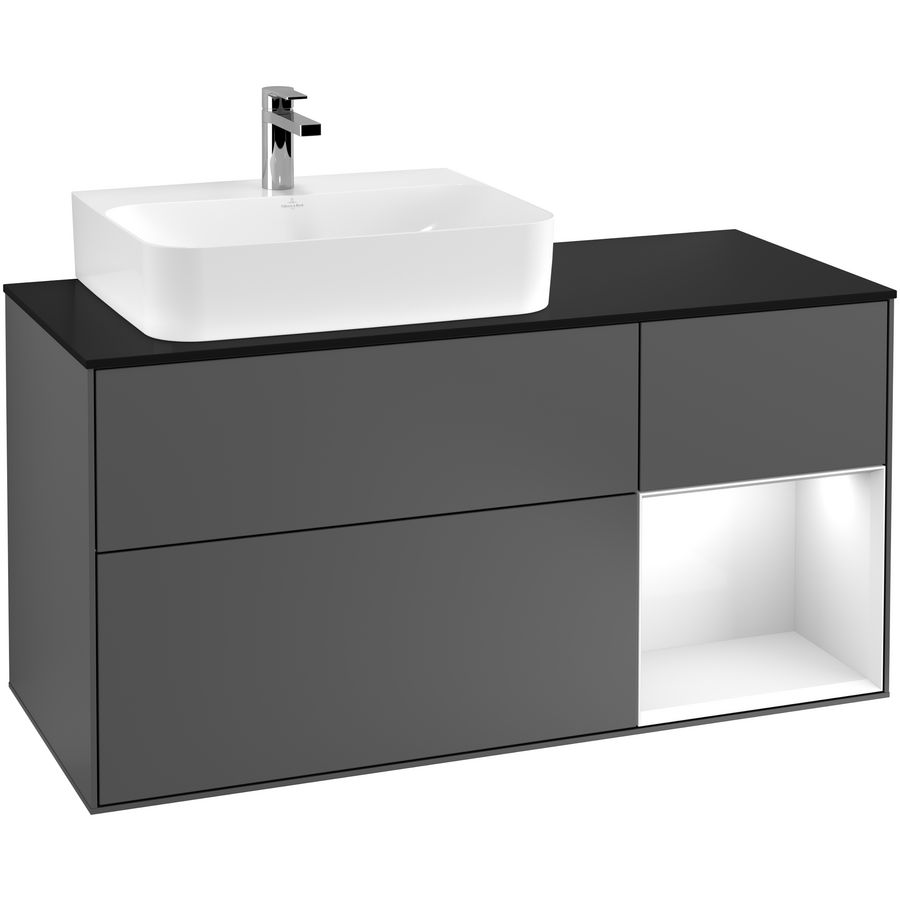 Wastafelonderkast Finion 1200x603x501mm Antr. Matt Lacquer G152GFGK