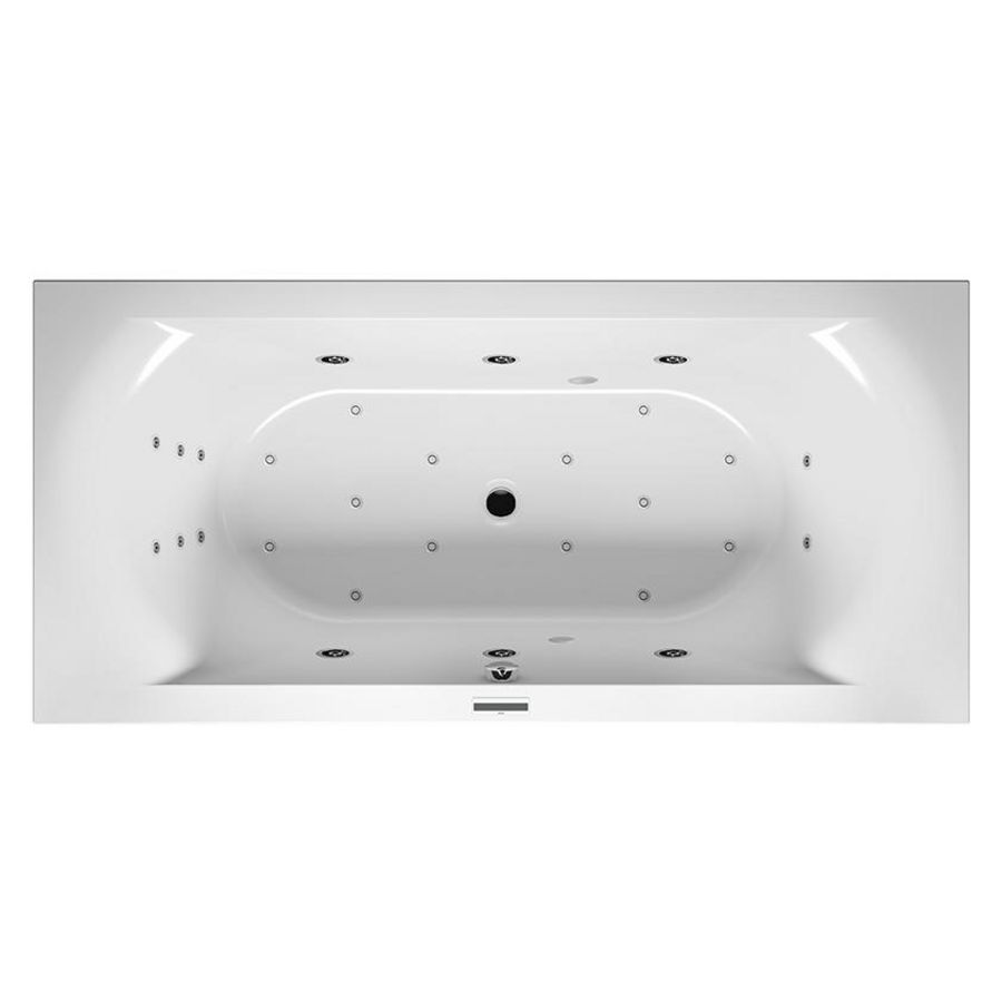 Whirlpool Lima Rihopool 190x90cm systeem JOY rechts hoogglans wit