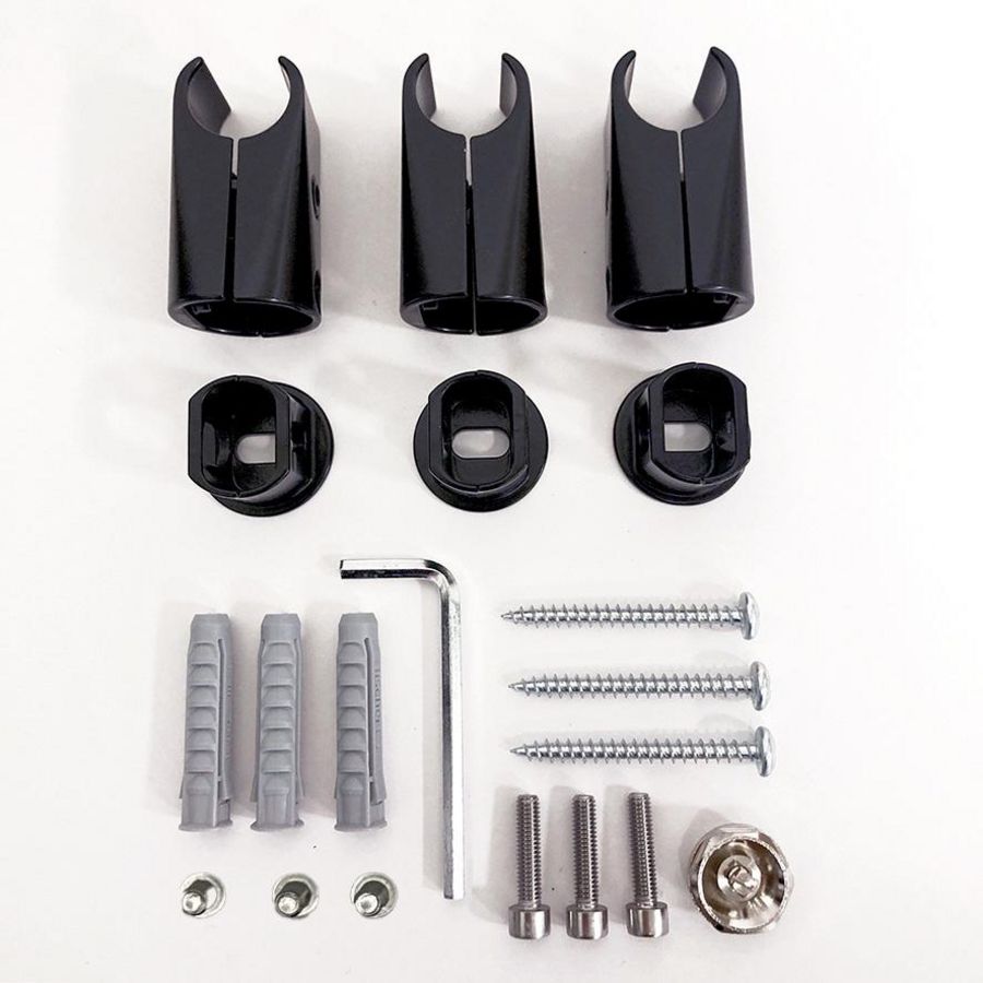 Bevestigingset Claudia mat zwart