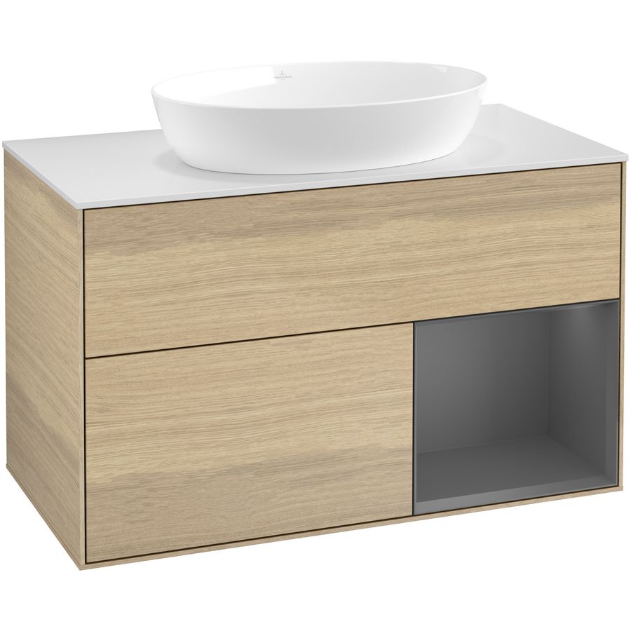 Wastafelonderkast Finion 1000x603x501mm Oak Veneer FA21GKPC