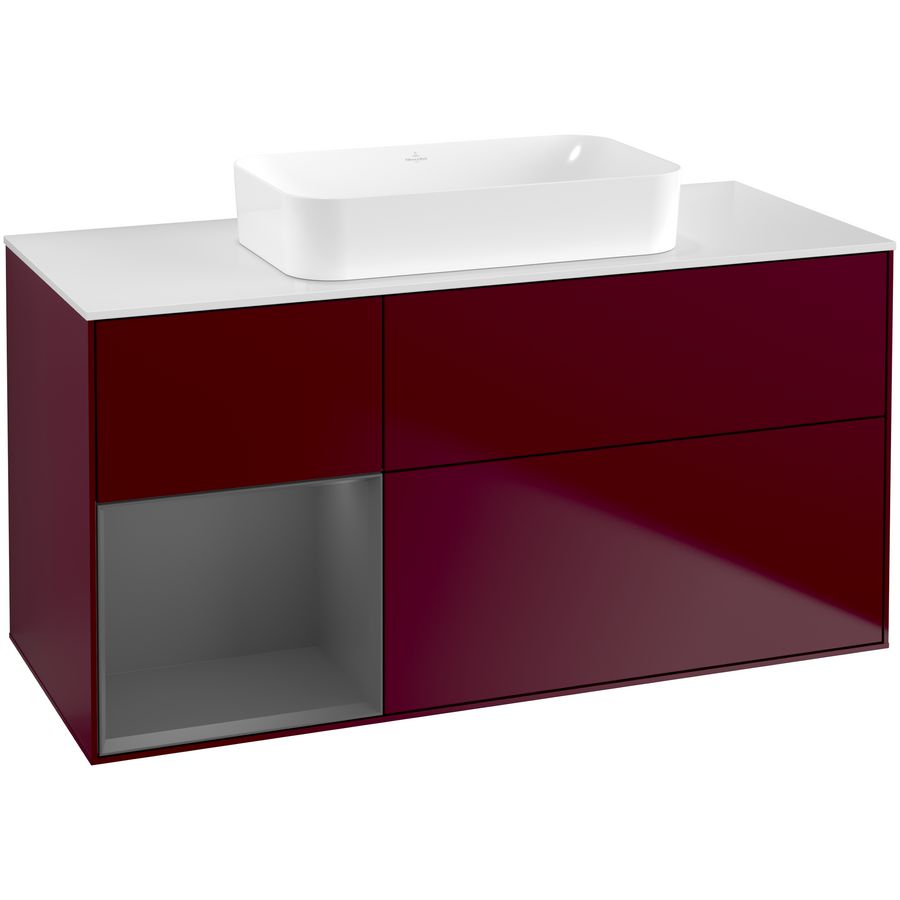 Wastafelonderkast Finion 1200x603x501mm Peony Matt Lacquer F701GKHB