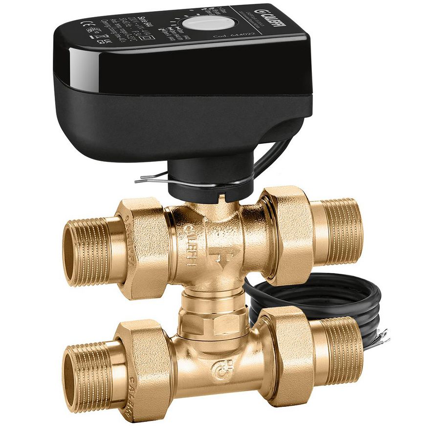 Gemotoriseerd 3-wegventiel 4 aansl+microschakelaar 24v 3/4