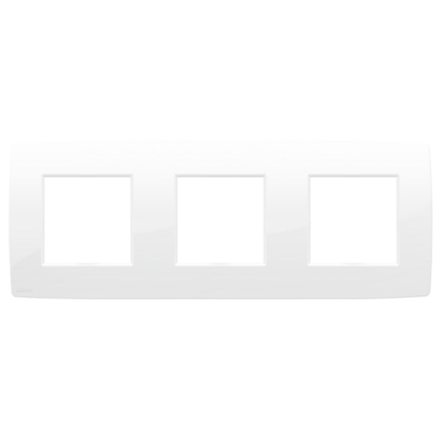 3-Voudige afdekplaat 71mm centerafst. Ori. bright wh