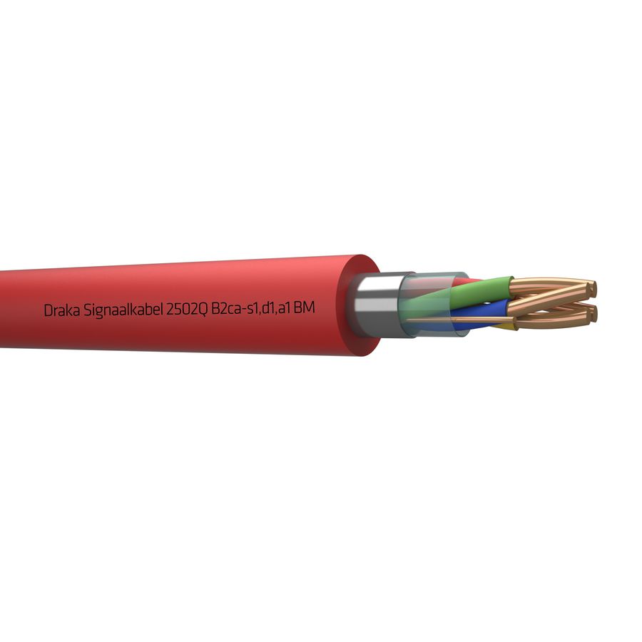 Haspel a 500m. signaal kabel afg B2ca rd# 1x4x0,8mm 2502Q BM