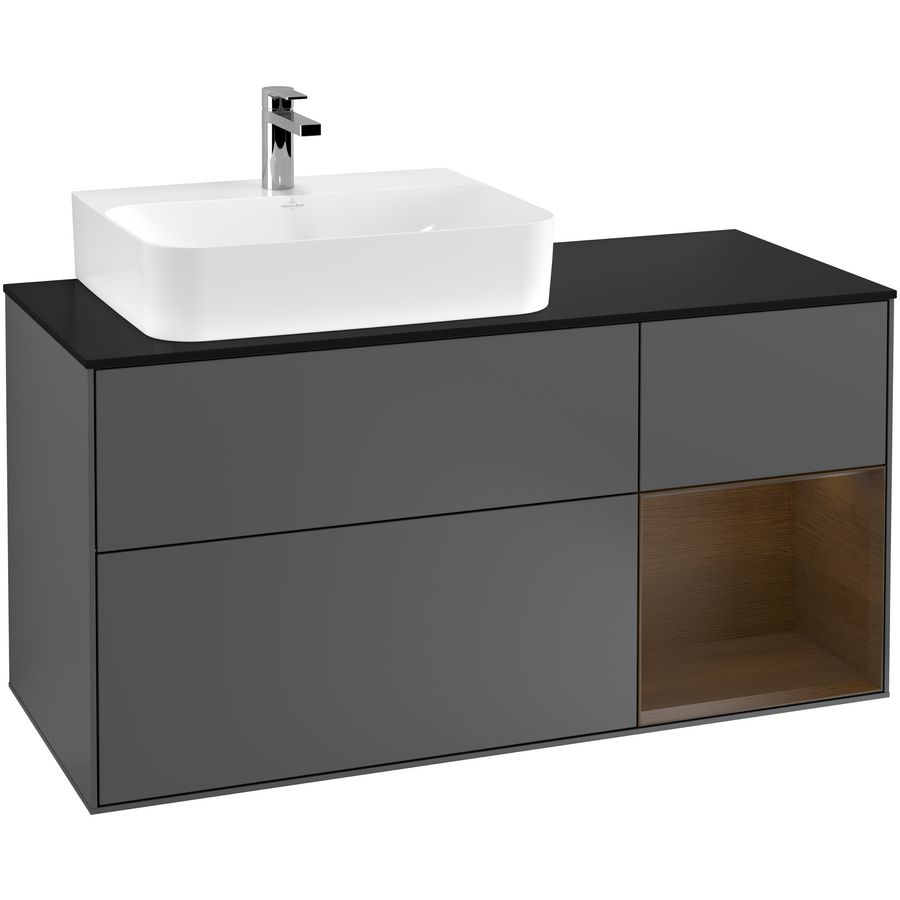 Wastafelonderkast Finion 1200x603x501mm Antr. Matt Lacquer G152GNGK