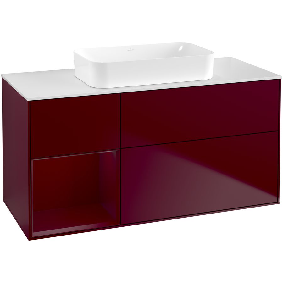 Wastafelonderkast Finion 1200x603x501mm Peony Matt Lacquer F701HBHB