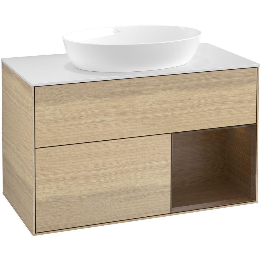 Wastafelonderkast Finion 1000x603x501mm Oak Veneer FA21GNPC