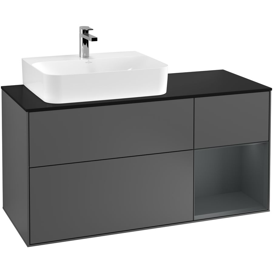 Wastafelonderkast Finion 1200x603x501mm Antr. Matt Lacquer G152HGGK