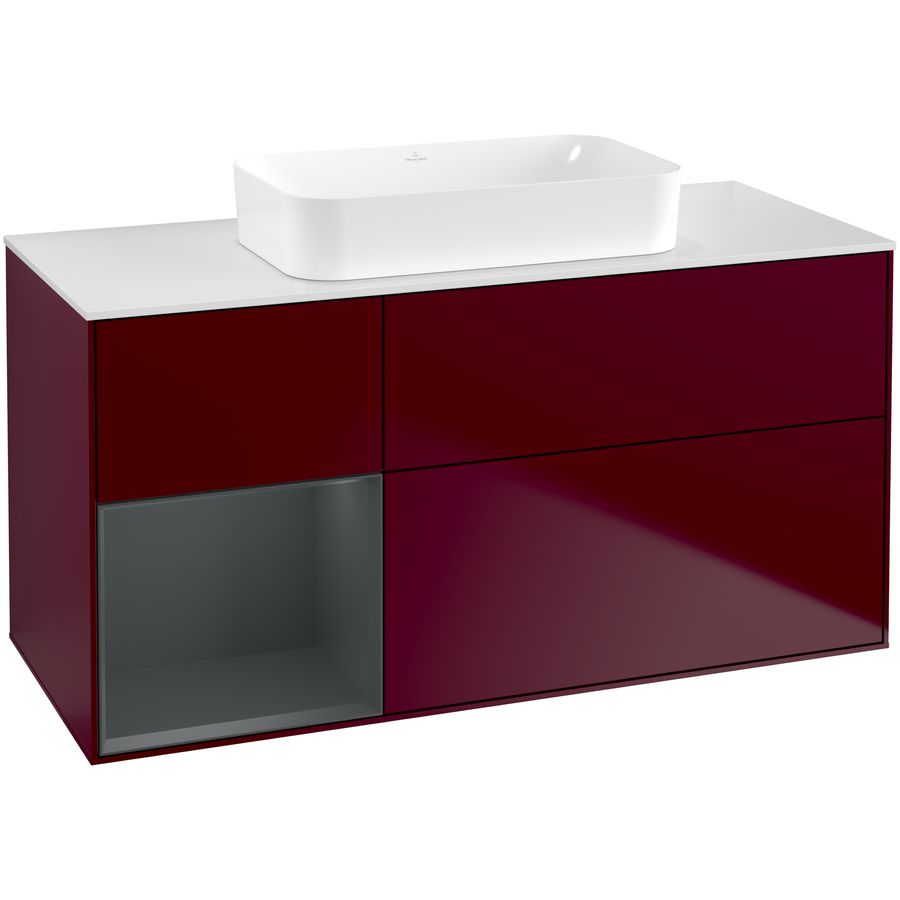 Wastafelonderkast Finion 1200x603x501mm Peony Matt Lacquer F701HGHB